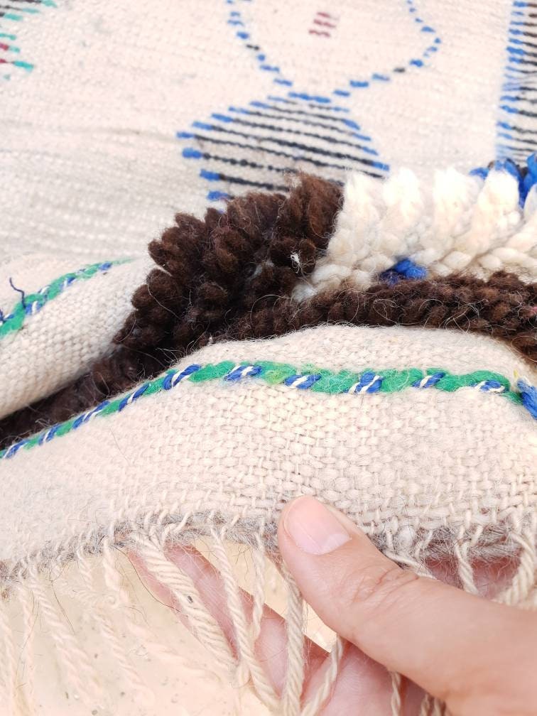 Vintage Moroccan Rug 5x10 Beni ourain rug, Berber rug, bedroom rug, beni Ourain rug, living room rug