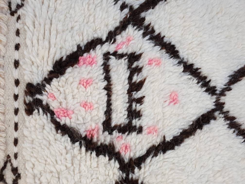 Unique Morrocan Rug 6.1x10 by Me, fine wool rug Moroccan Artist rug bedroom rug living room rug, finest wool rug beni ourain rug, azilal rug