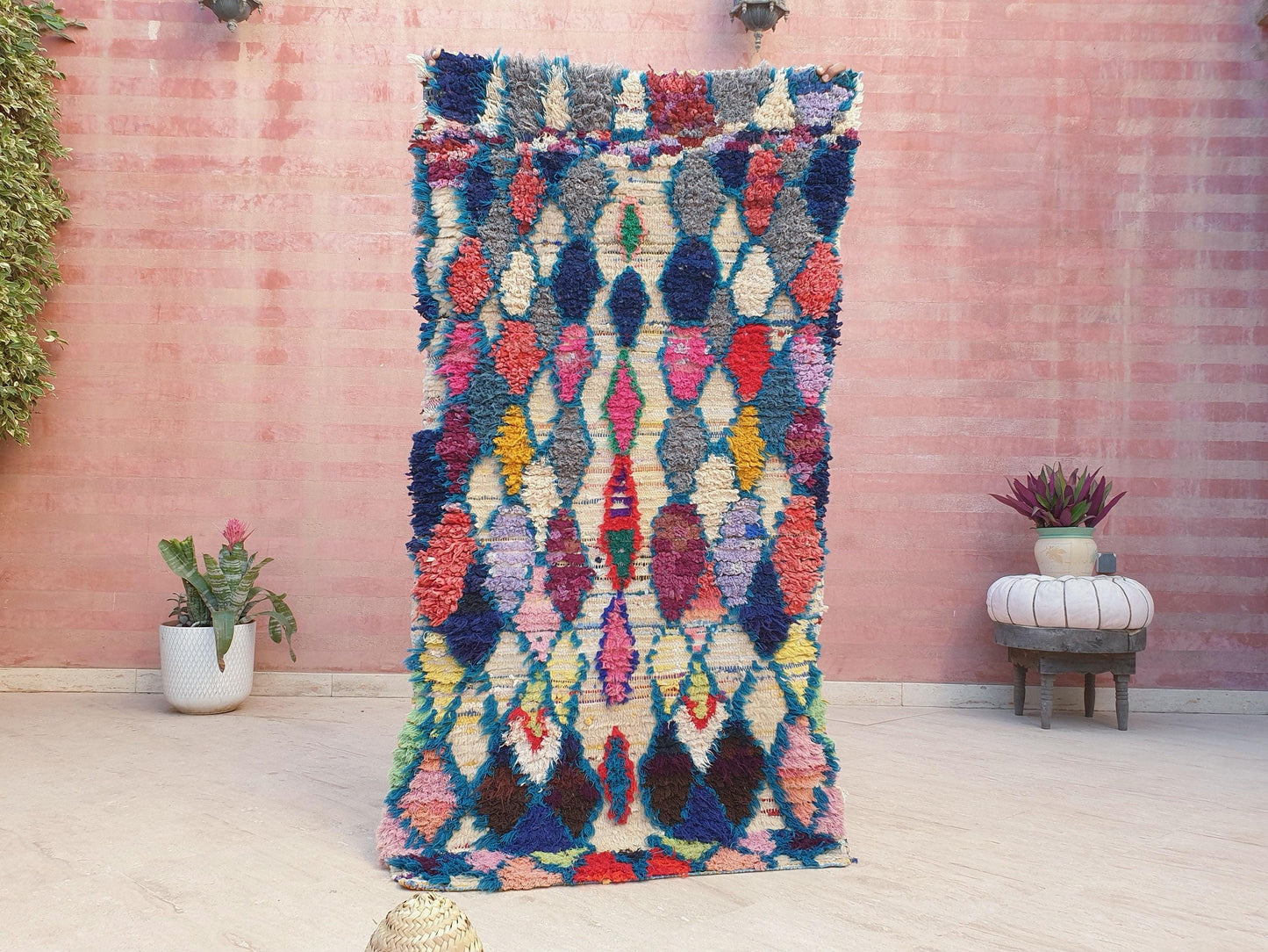 50% OFF CLOSING SALE Vintage Moroccan Rug 3x5.7 Gorgeous Vintage Boujaad Rug | Wool Berber Azilal Rug | Rare Tribal rug | accent rug