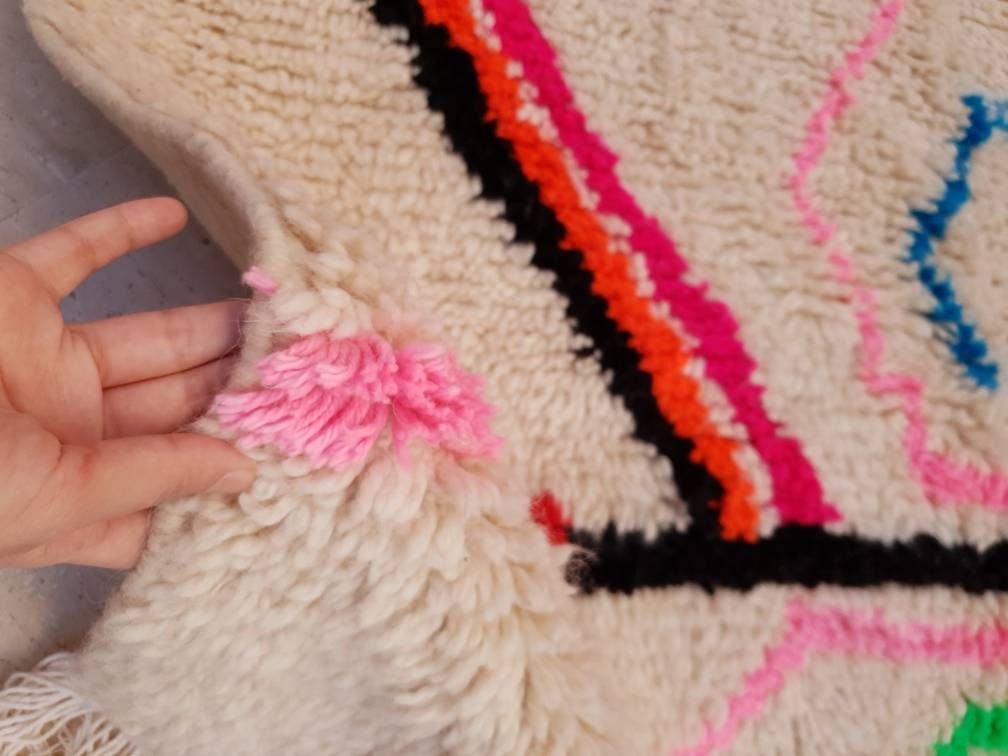 Softest Moroccan rug, Designer Azilal rug Amazing Authentic Berber morrocan rug Colorful rug bedroom rug nursery rug