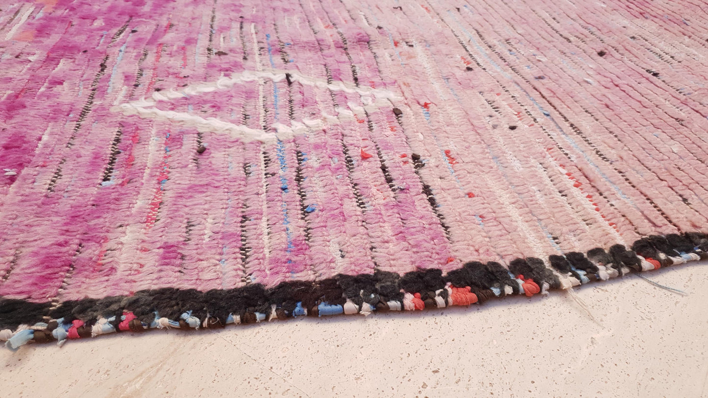 50% OFF CLOSING SALE Vintage Moroccan Runner Rug 3.2x10  Gorgeous Boujaad Rug "Purple Dream" Runner rug Blush mauve Lavender rug