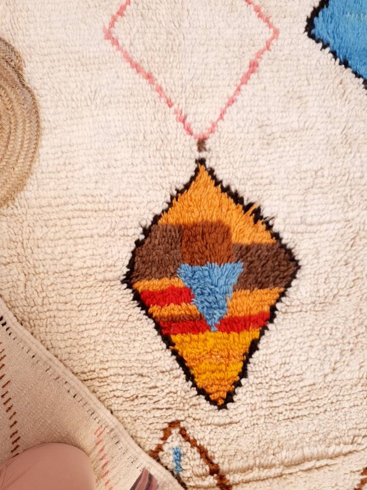 50% OFF CLOSING SALE Finest Moroccan Rug, Soft Designer by Me 6.3x9.2 Berber Azilal Rug, beni ourain rug, Nursery rug bedroom rug