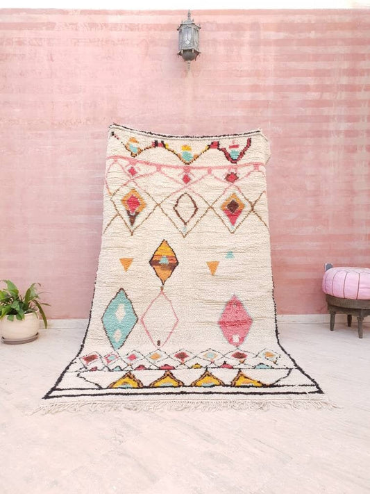 Gorgeous Moroccan Rug, Soft Designer by ME Berber Azilal Rug, beni ourain rug, Authentic rug Nursery rug bedroom rug  living room rug