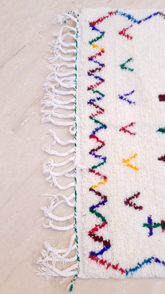 Moroccan rug, Azilal rug "Candy Castle" Colorful Rug Berber wool rug, bedroom rug living room rug nursery bedside children rug