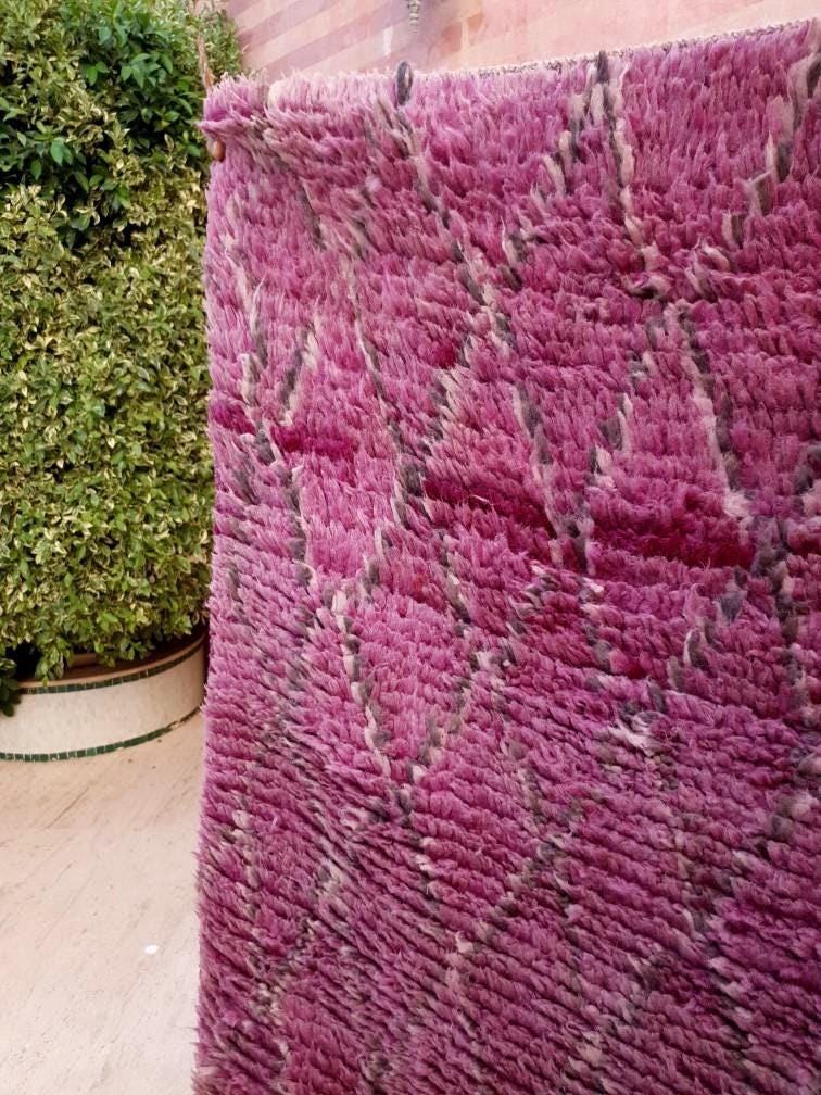 50% OFF CLOSING SALE Vintage Moroccan Rug 3.5x6.2 Gorgeous Purple Boujaad rug, Tribal rug, Unique rug,  purple wool rug boujaad Wool rug