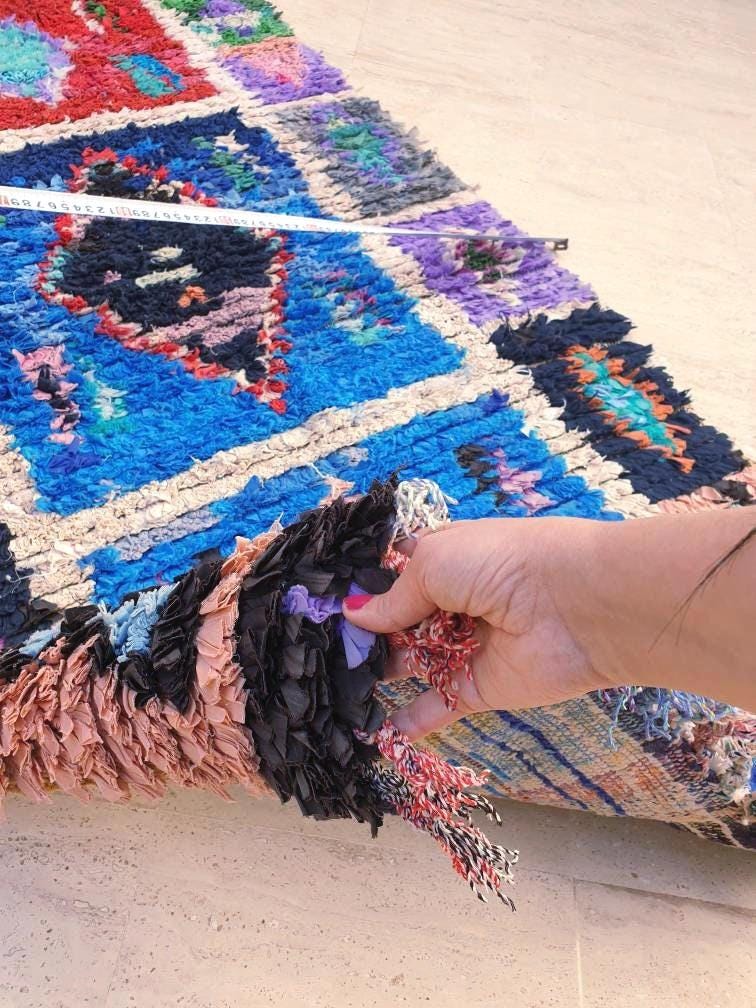 Vintage Moroccan Rug  Super Pretty Runner Rug 3.1x5.1 Boujaad Rug  | Antique Berber Boucherouite Rug  Vintage Accent Rug, Entry way Rug