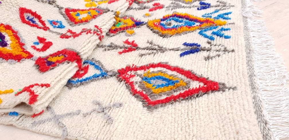 Moroccan rug, 5x8.5 "Fine Azilal Rug "Oil Painting" Artist rug, designer rug berber colorful rug morrocan rug bedroom rug