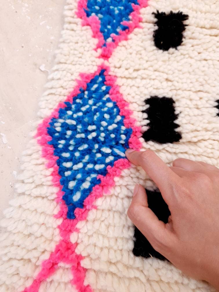 Fine Moroccan rug, Soft Original Artist rug BY ME, Azilal rug Designer rug Berber colorful rug morrocan rug Bedroom rug living room rug