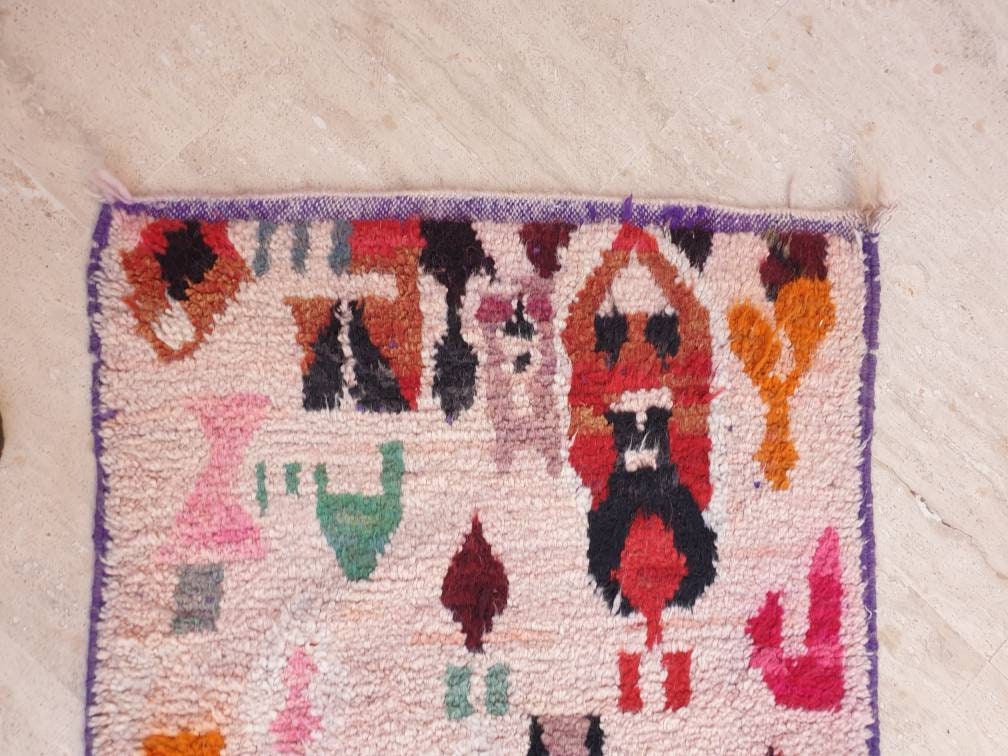 50% OFF CLOSING SALE Gorgeous Moroccan rug 2.3x12.8 "Cocktail Party" Colorful Wool Runner rug, retro style lovely wool hallway boujaad rug