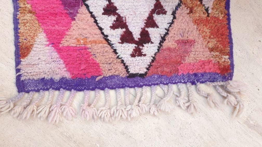 50% OFF CLOSING SALE Gorgeous Moroccan rug 2.3x12.8 "Cocktail Party" Colorful Wool Runner rug, retro style lovely wool hallway boujaad rug