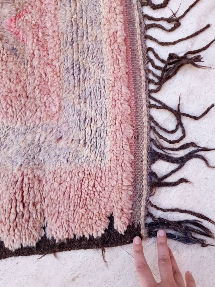 50% OFF CLOSING SALE Vintage Moroccan Rug 5.6x10.3 Blush pink Gorgeous Boujaad rug, large boujad rug, blush bedroom rug, large area rug