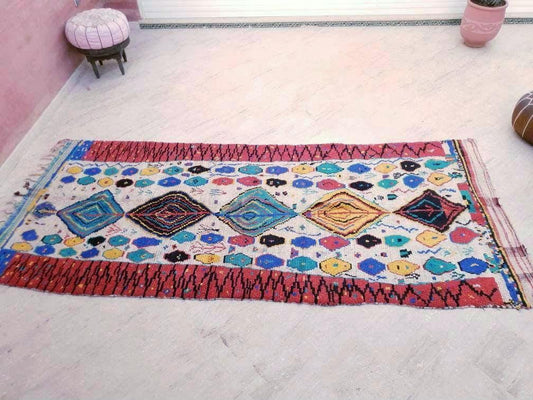 Vintage Moroccan rug 4.7x10.7 Stunning Antique Unique Boujaad Rug, Collector Morrocan rug, Azilal Rug, Rug for Bedroom