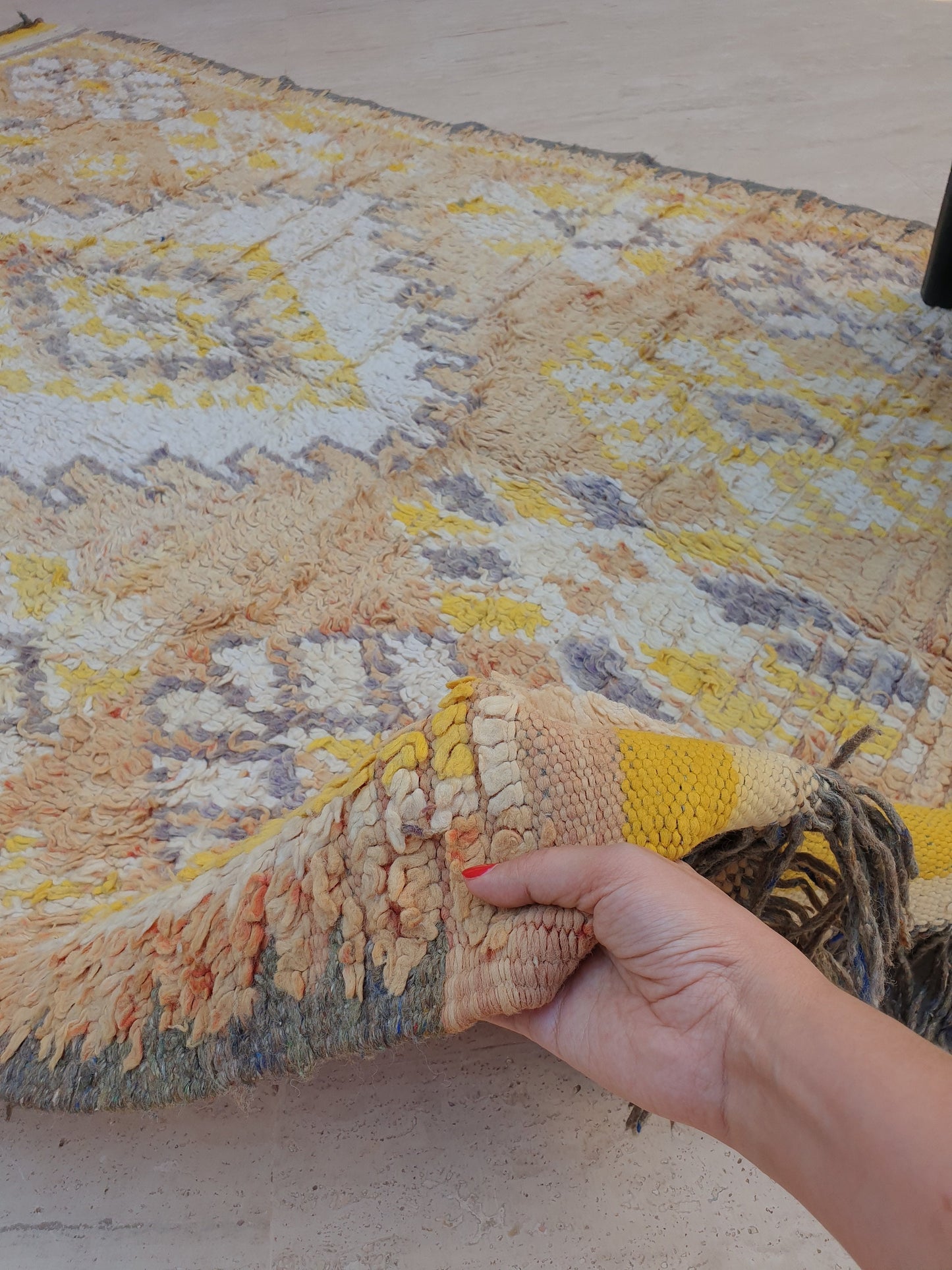 50% OFF CLOSING  SALE Stunning Moroccan rug 5x8.8 Rare Antique Yellow Gray Vintage Boujad rug Authentic  Morrocan Tribal Saffron rug