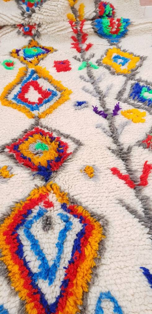 Moroccan rug, 5x8.5 "Fine Azilal Rug "Oil Painting" Artist rug, designer rug berber colorful rug morrocan rug bedroom rug