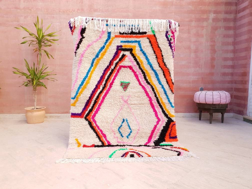 Softest Moroccan rug, Designer Azilal rug Amazing Authentic Berber morrocan rug Colorful rug bedroom rug nursery rug