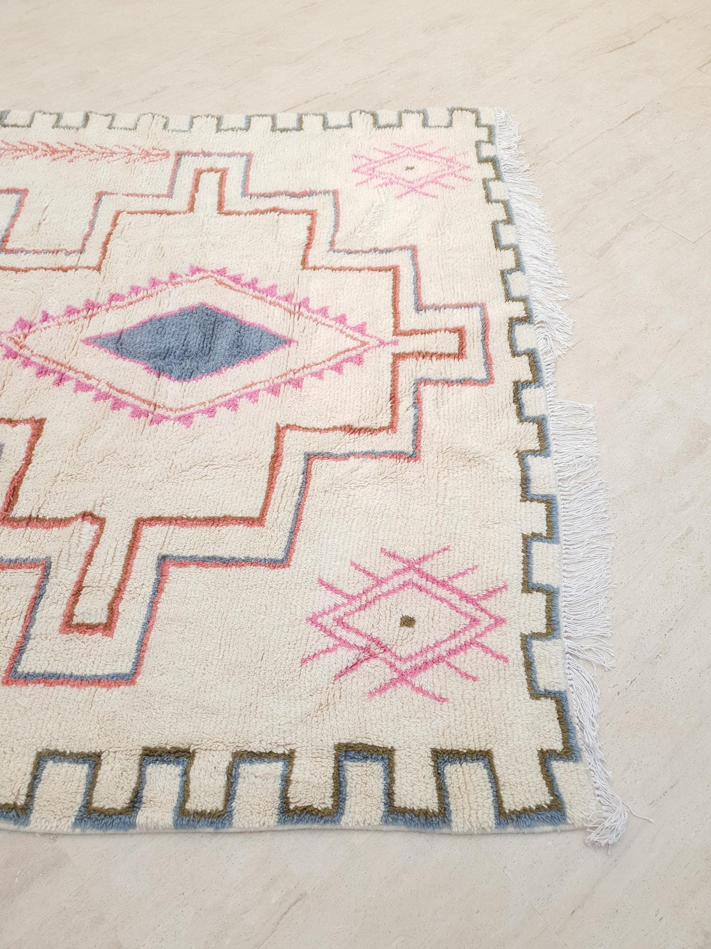 Gorgeous Moroccan Rug 8.3x10.3 Finest Soft Moroccan Rug by ME, Berber Azilal Rug, beni ourain rug, Nursery rug