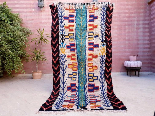 50% OFF CLOSING SALE Vintage Moroccan Rug 4.1x8.1 Azilal Rug, Morrocan Rug, Tribal Berber Rug, Boho Rug moroccan carpet, Morrocan boujad rug