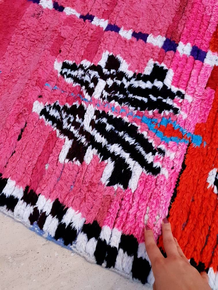 50% OFF CLOSING SALE Gorgeous Moroccan Rug, Hot Pink Berber Rug 5.9x9 Unique boujaad rug, Morrocan runner rug handmade bohemian rug