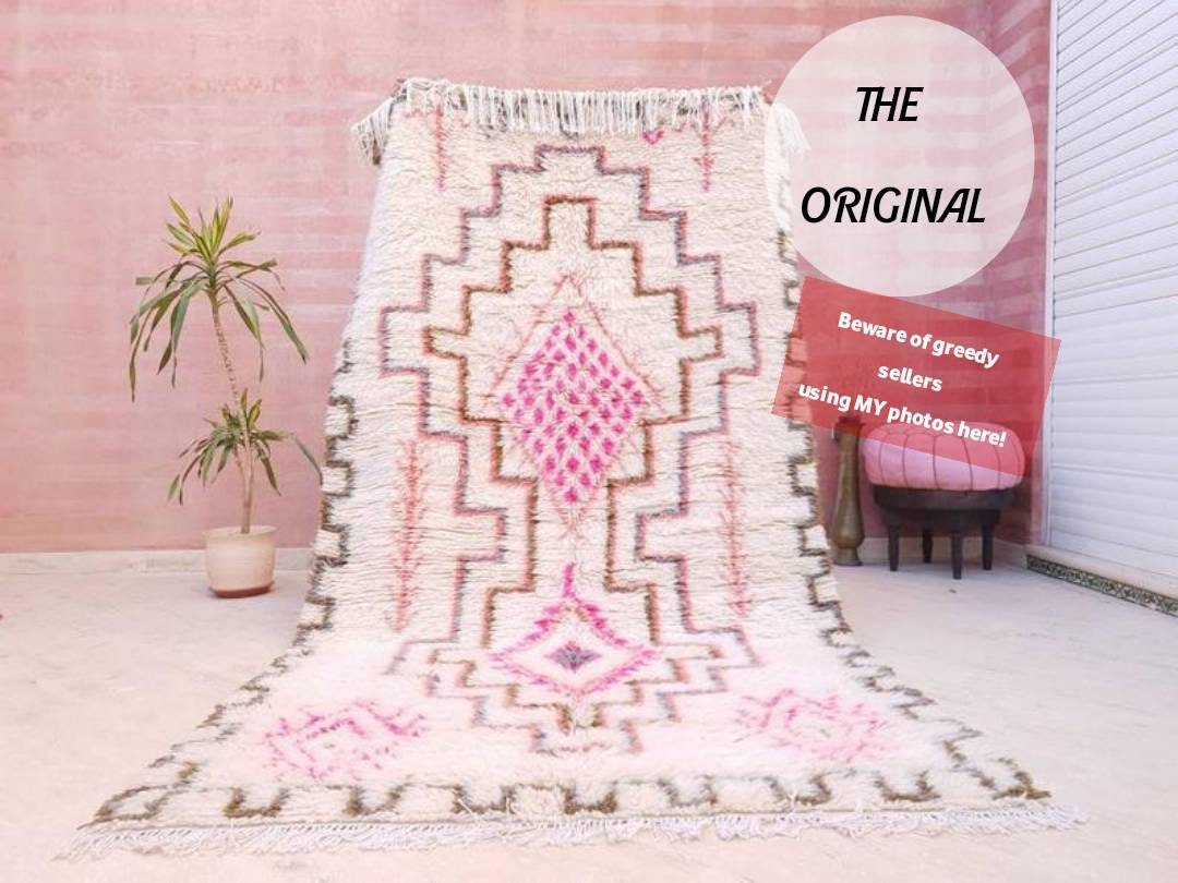 Finest Moroccan rug Azilal Rug by ME Pink rug, Pastels Designer rug Authentic High Atlas Rug bedroom rug living room rug nursery rug