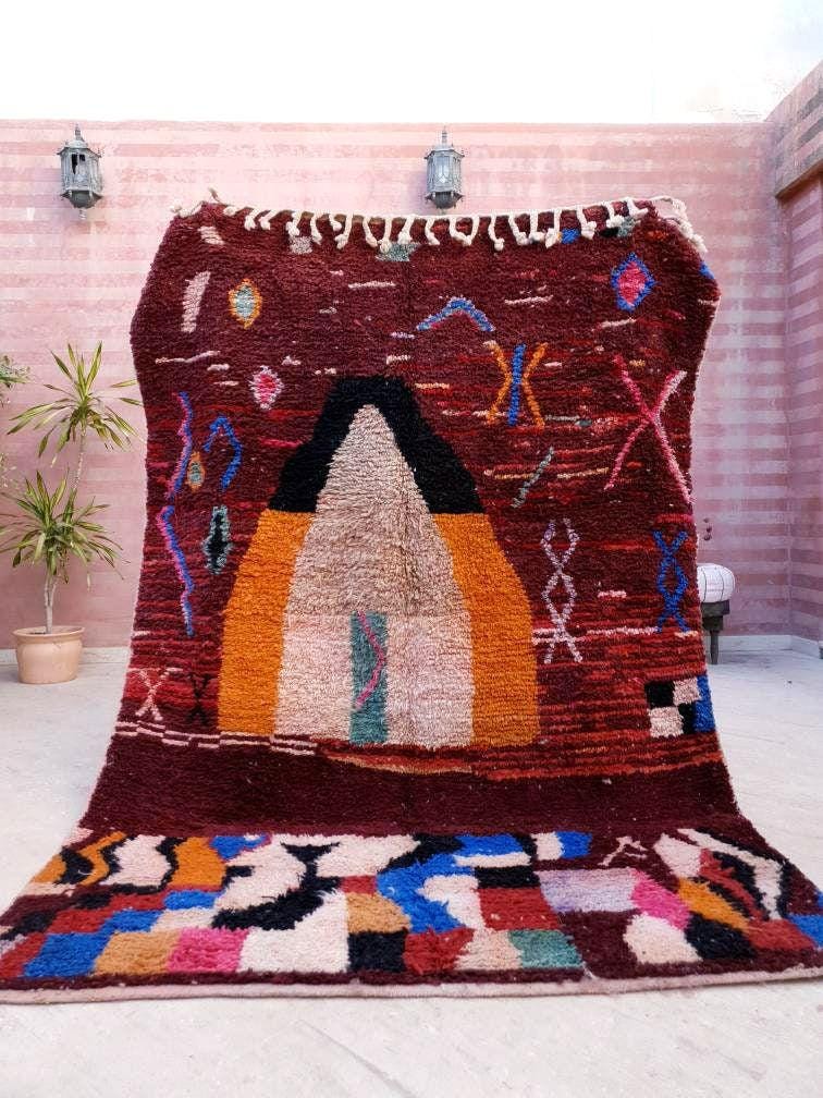 50% OFF CLOSING SALE Gorgeous Moroccan Rug "Refuge" 5.7x8.4 Boujaad rug  Handmade Berber Rug, beni ourain rug Super Pretty Wool rug