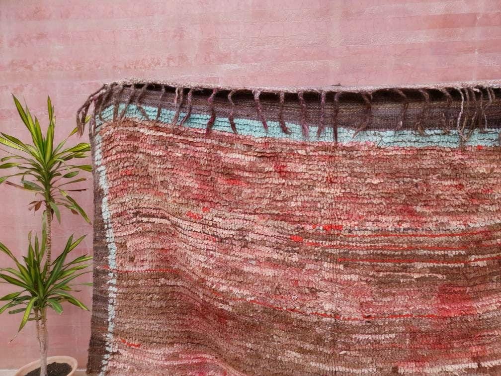 Vintage Moroccan Rug 5.3x10.3 "Blush Sahara" Stunning Blush pink rug | Unique Boujaad rug | blush pink bedroom rug