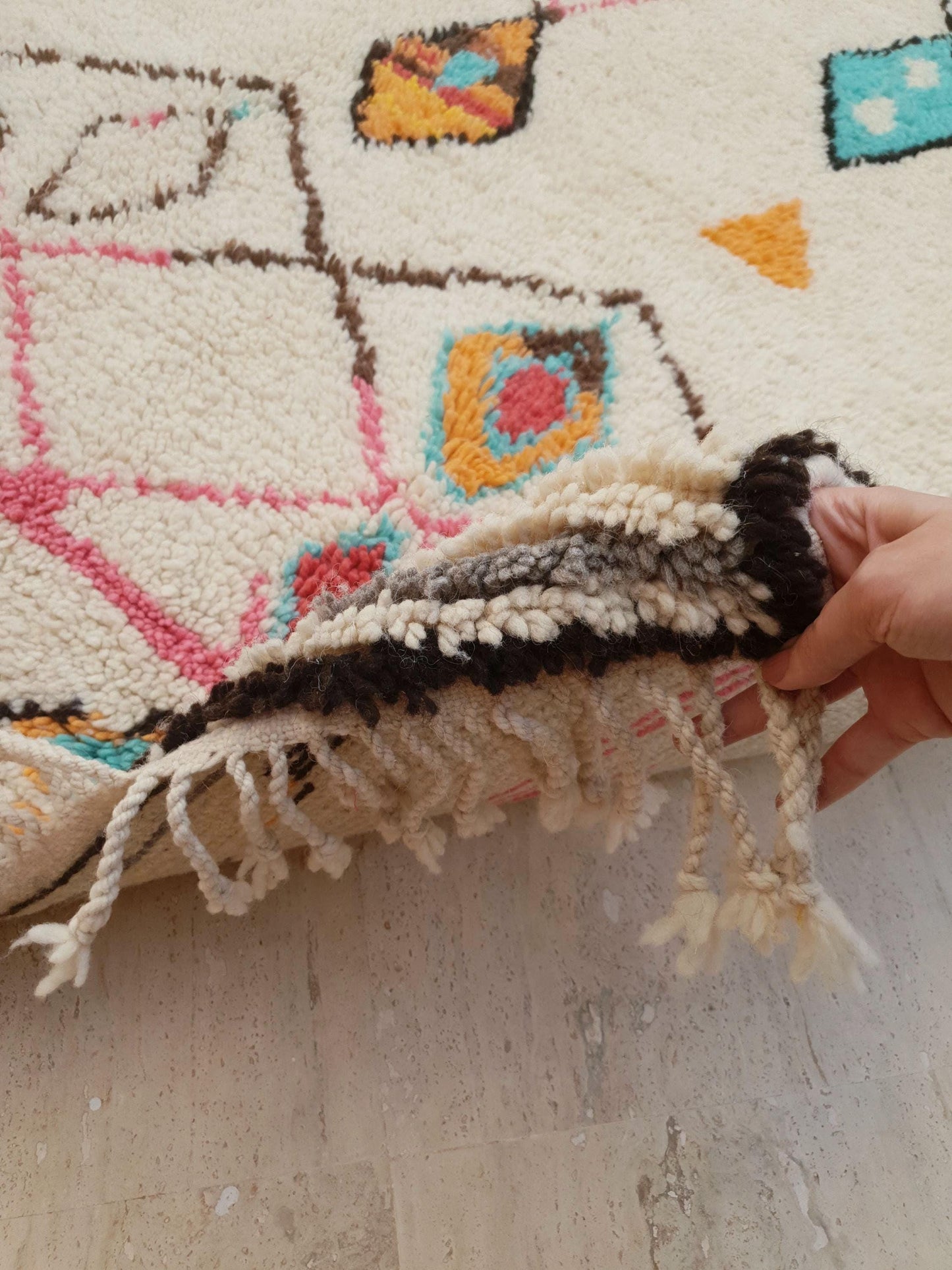 Gorgeous Moroccan Rug Finest Soft Moroccan Rug by ME 5.3x7.3 Berber Azilal Rug, beni ourain rug, Nursery rug