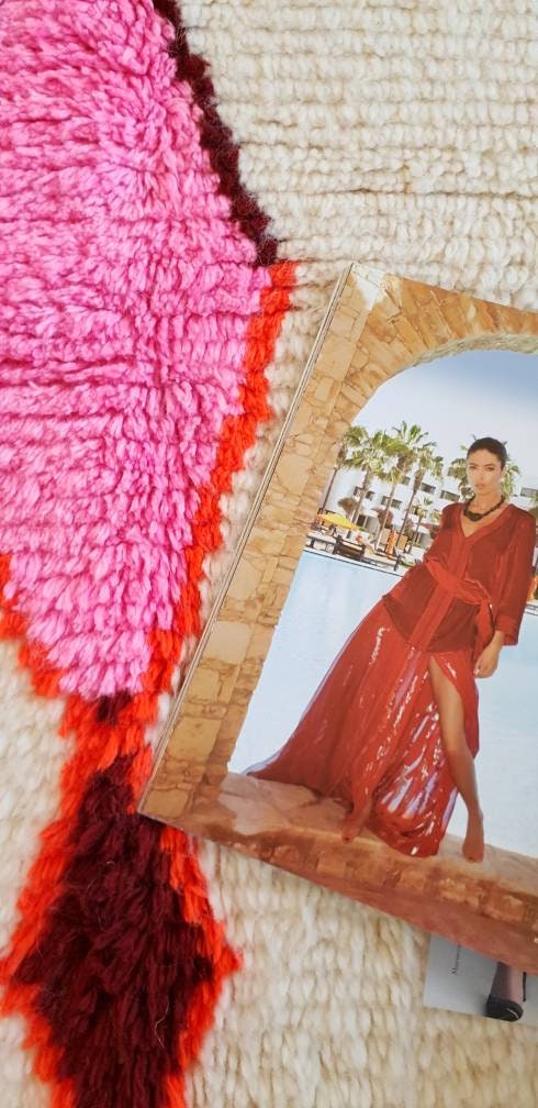 Fine Moroccan rug 5.5x8 original Artist rug, fine Azilal rug Zayania designer rug berber colorful rug  bedroom rug