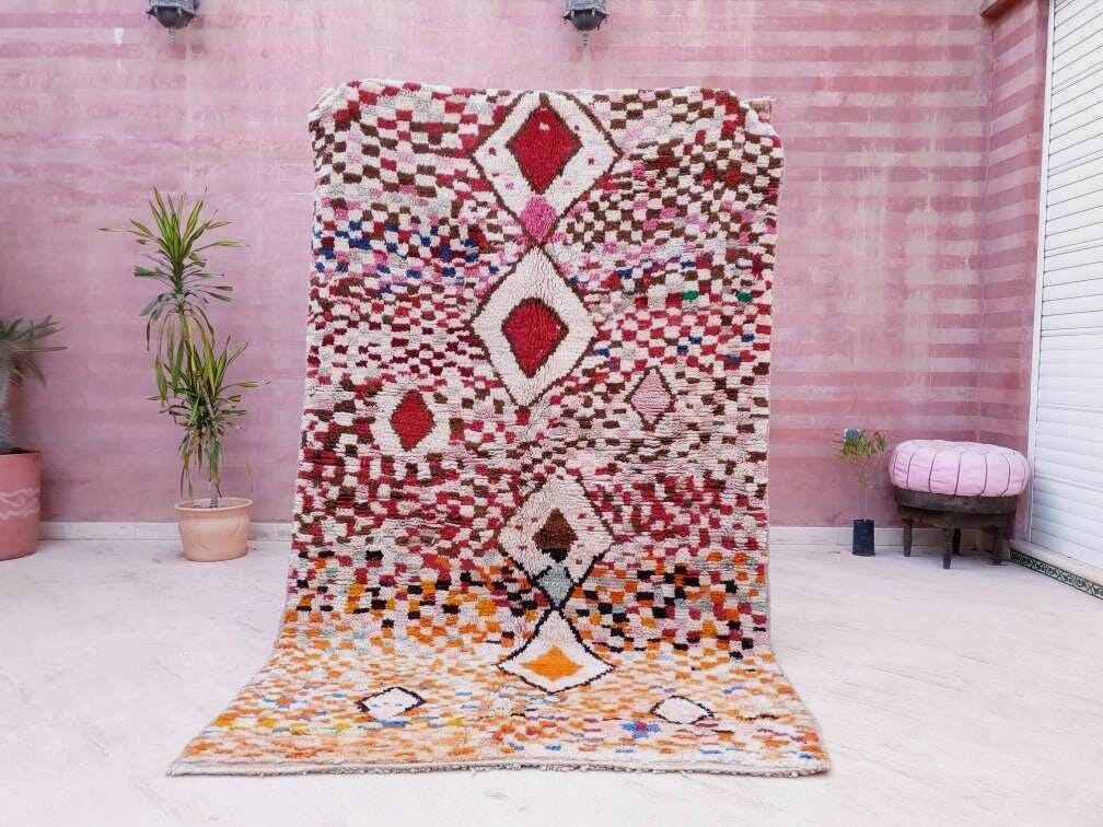 50% OFF CLOSING SALE Vintage Moroccan rug 5x8 boujaad rug gorgeous authentic Berber beige living room rug bedroom rug beni ourain rug