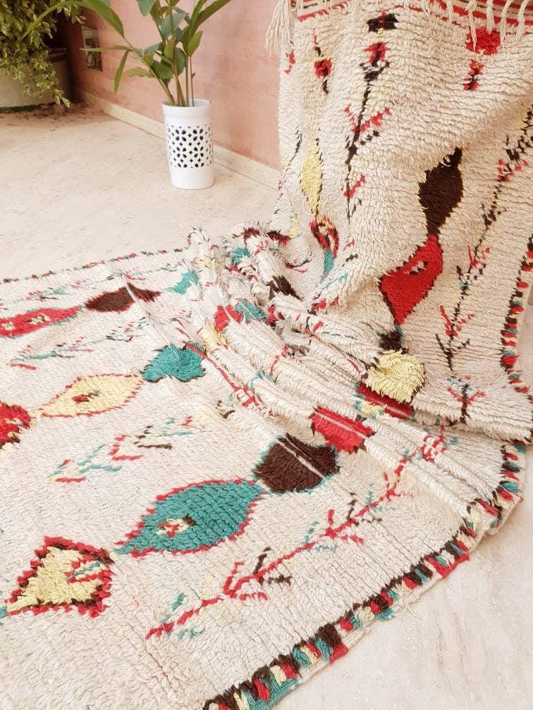 Vintage Moroccan Rug 5x11 Gorgeous Vintage Azilal Rug vintage Berber Rug, large Handmade Rug antique living room rug