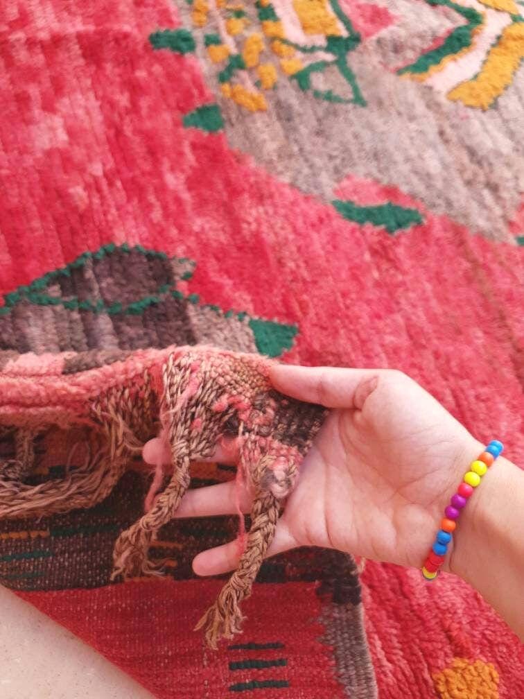 50% OFF CLOSING SALE Vintage Moroccan Rug 5.6x6.7 incredible Abstract Muted Rug "That Face" Striking vintage Boujaad Rug | Boujad rugs