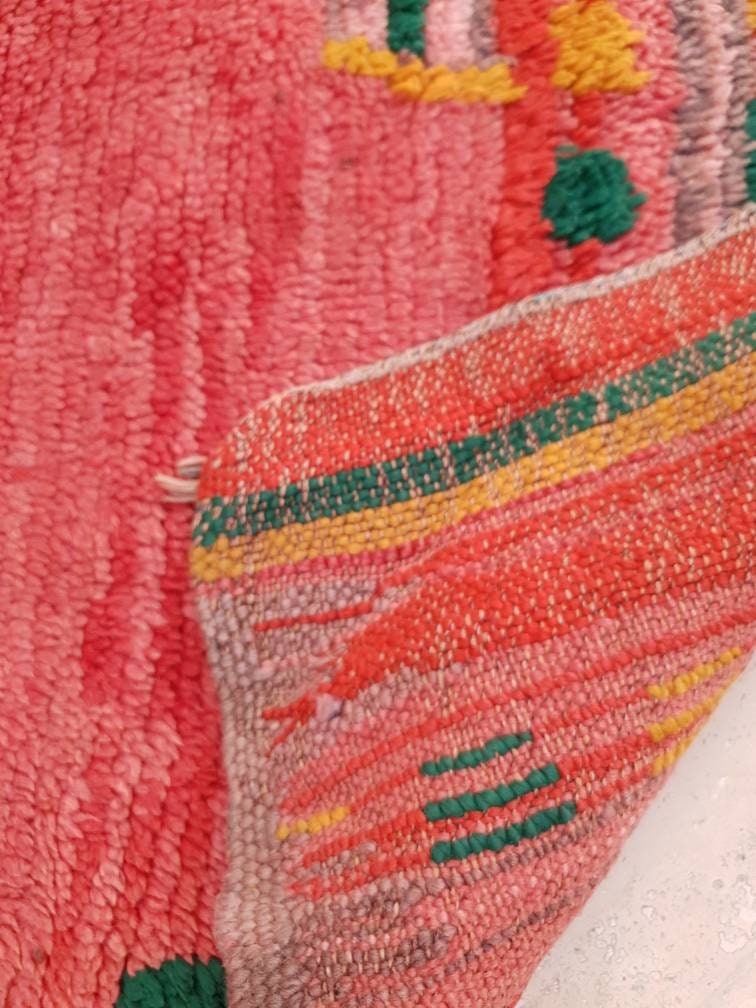 50% OFF CLOSING SALE Vintage Moroccan Rug 5.6x6.7 incredible Abstract Muted Rug "That Face" Striking vintage Boujaad Rug | Boujad rugs