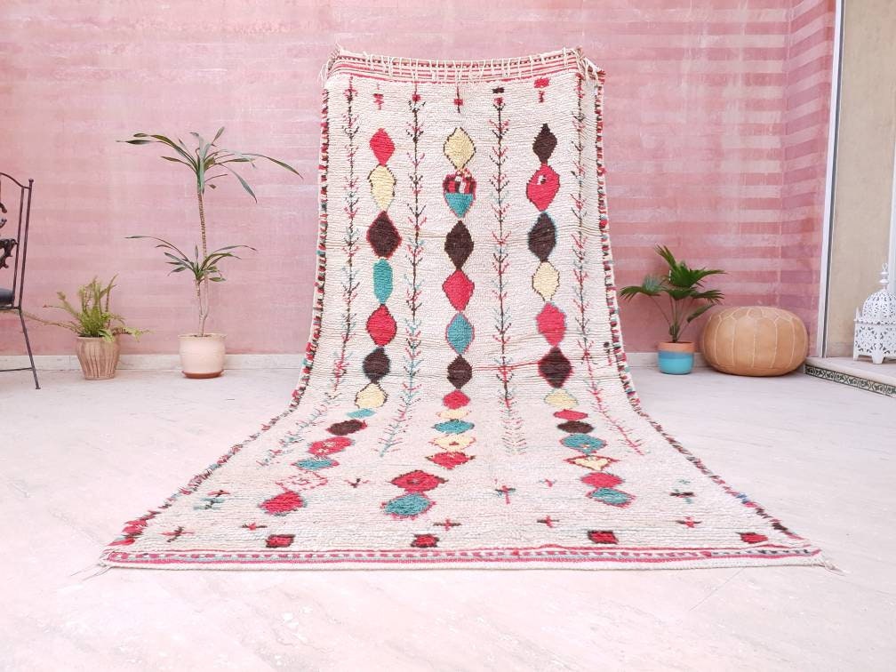Vintage Moroccan Rug 5x11 Gorgeous Vintage Azilal Rug vintage Berber Rug, large Handmade Rug antique living room rug