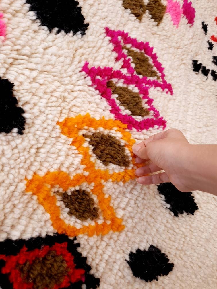 Fine Moroccan rug, Soft Original Artist rug BY ME, Azilal rug Designer rug Berber colorful rug morrocan rug Bedroom rug living room rug