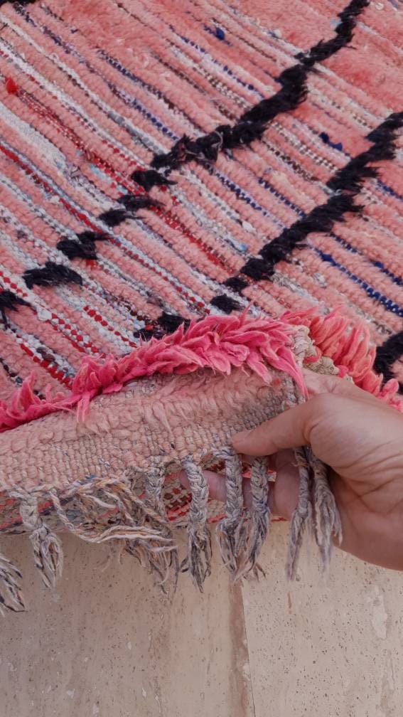 50% OFF CLOSING SALE Vintage Moroccan Rug 3.2x10 Gorgeous Pink boujaad runner rug blush pink berber runner rug boujad kitchen rug