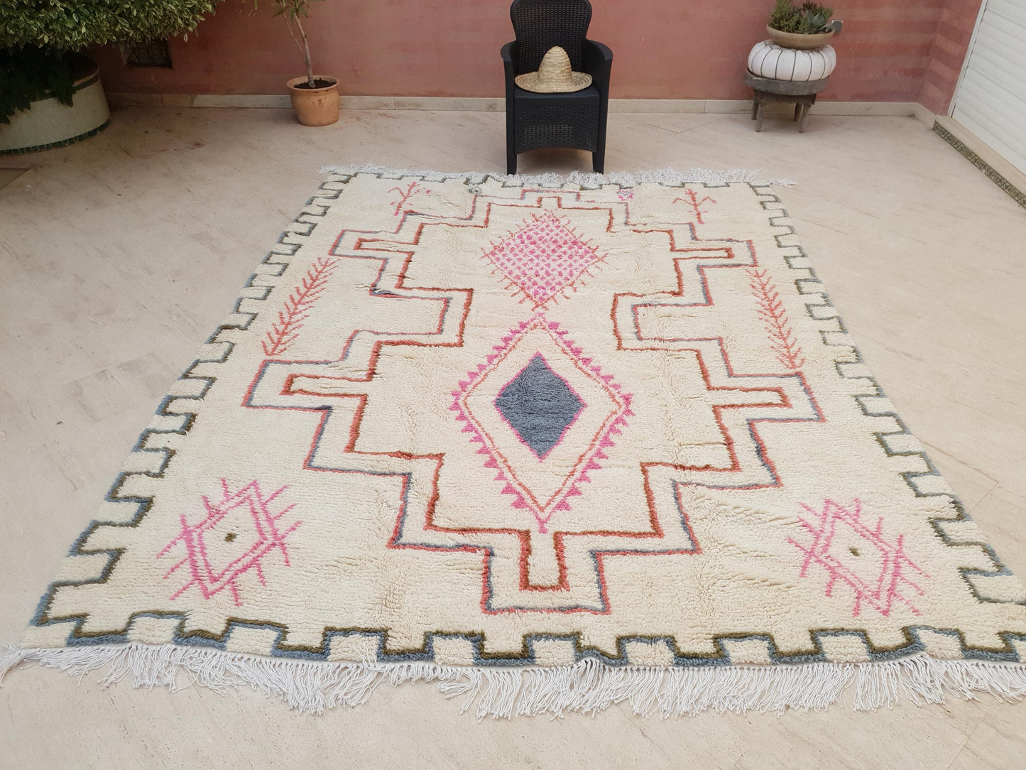 Gorgeous Moroccan Rug 8.3x10.3 Finest Soft Moroccan Rug by ME, Berber Azilal Rug, beni ourain rug, Nursery rug