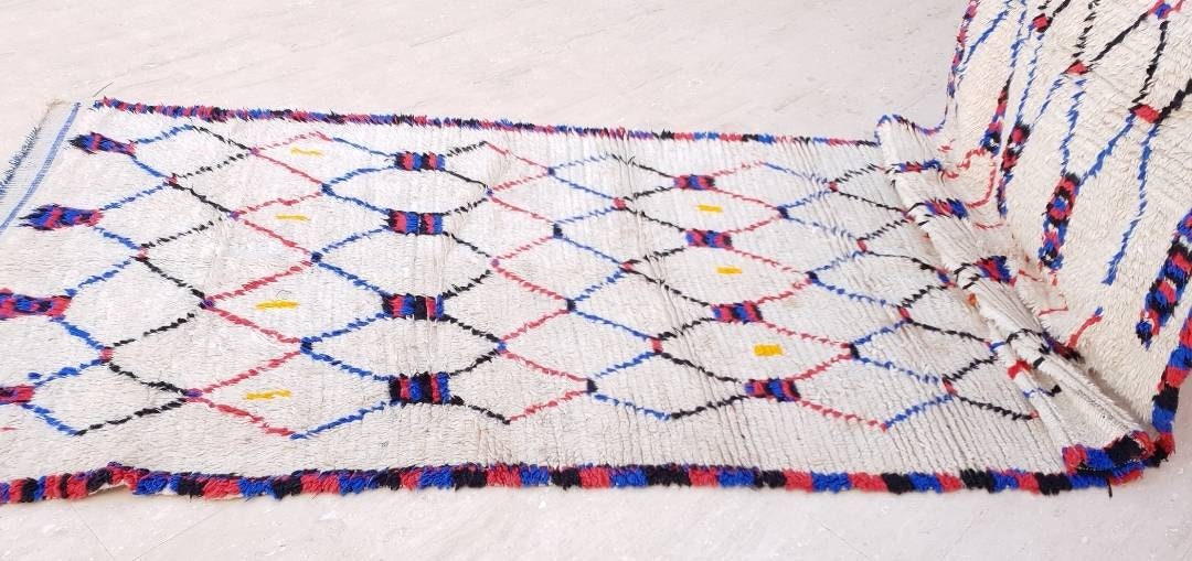 Vintage Morrocan Rug,  large Moroccan area rug, 4.25×13 ft Azilal Rug, bedroom rug, living room rug, tribal rug, boujaad rug