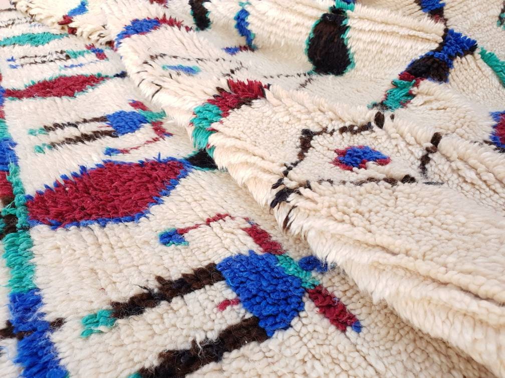 Vintage Moroccan Rug 5x10 Beni ourain rug, Berber rug, bedroom rug, beni Ourain rug, living room rug