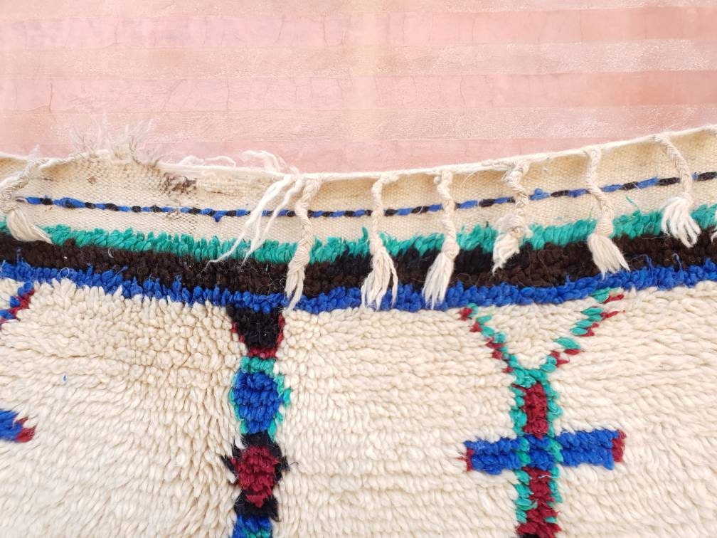 Vintage Moroccan Rug 5x10 Beni ourain rug, Berber rug, bedroom rug, beni Ourain rug, living room rug