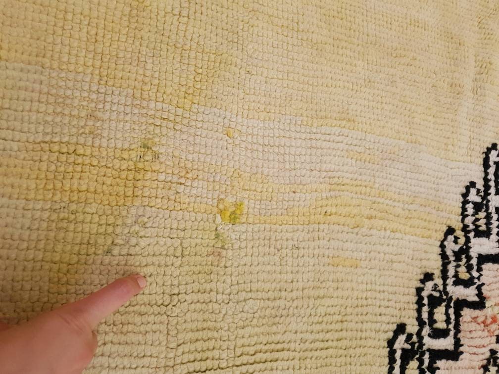 50% OFF CLOSING SALE Precious Moroccan Rug 6.6x13 Vintage Boujaad rug, Gaudi Artistic rug, Large yellow mustard rug, Unique Boujad rug