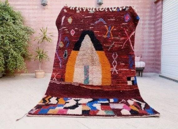 50% OFF CLOSING SALE Gorgeous Moroccan Rug "Refuge" 5.7x8.4 Boujaad rug  Handmade Berber Rug, beni ourain rug Super Pretty Wool rug