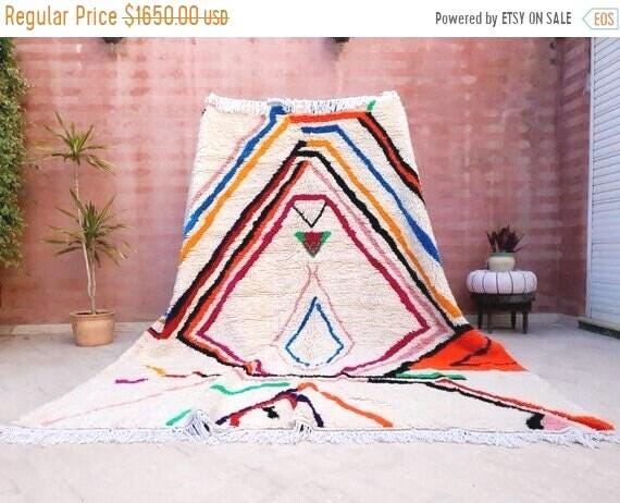 Softest Moroccan rug, 8.3x10 Gorgeous Large Azilal rug Authentic Berber morrocan rug Colorful rug bedroom rug