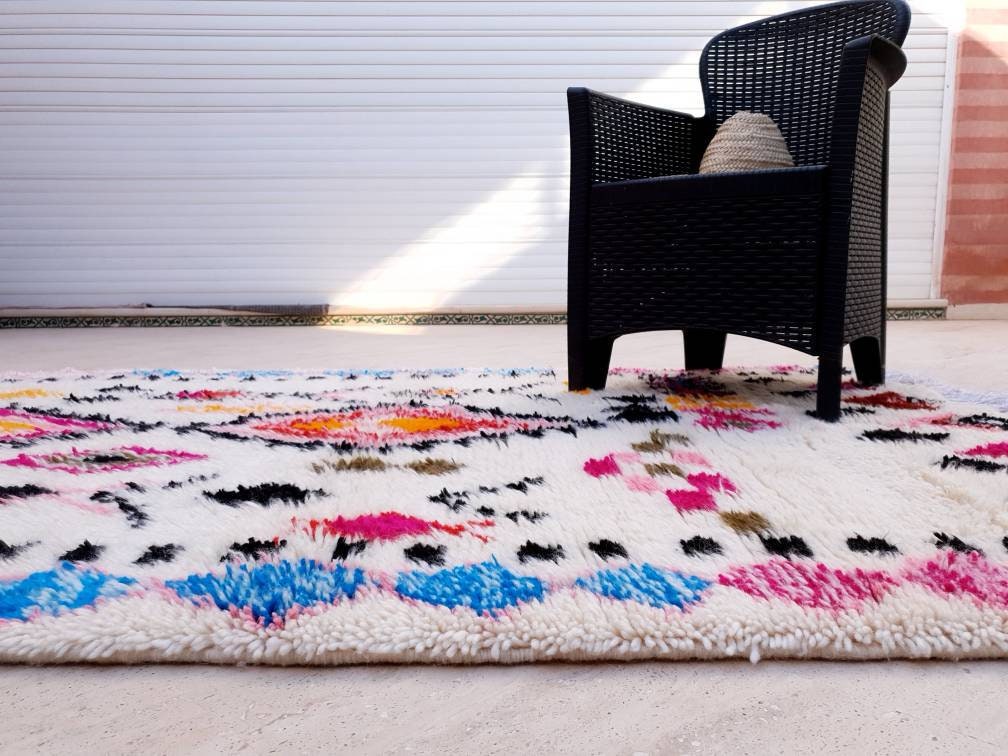 Fine Moroccan rug, 5x8.5 Original Artist rug BY ME, Azilal rug Designer rug Berber colorful rug morrocan rug Bedroom rug living room rug