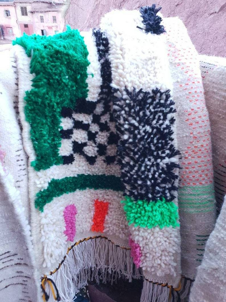 Softest Moroccan rug, Designer Azilal rug Amazing Authentic Berber morrocan rug Colorful rug bedroom rug nursery rug