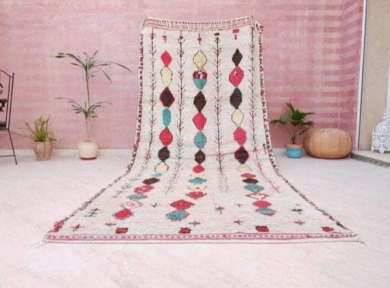 Vintage Moroccan Rug 5x11 Gorgeous Vintage Azilal Rug vintage Berber Rug, large Handmade Rug antique living room rug