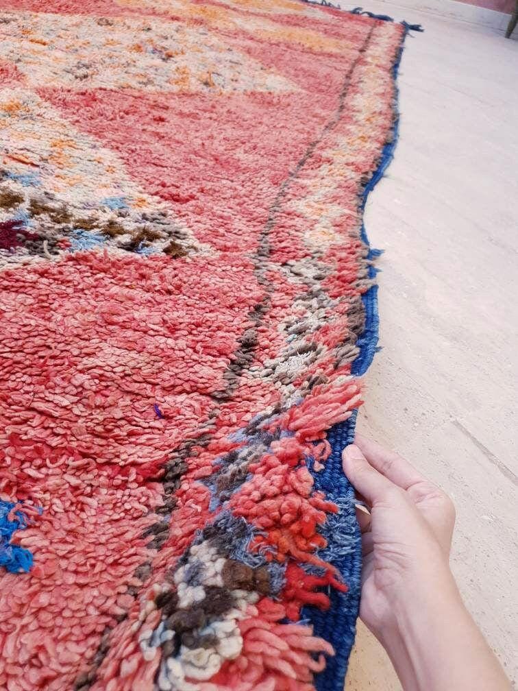 Gorgeous Vintage Moroccan Rug 5x11.5 Marvelous Vintage Boujaad rug | Large Berber rug boujad rug blush beni ourain rug