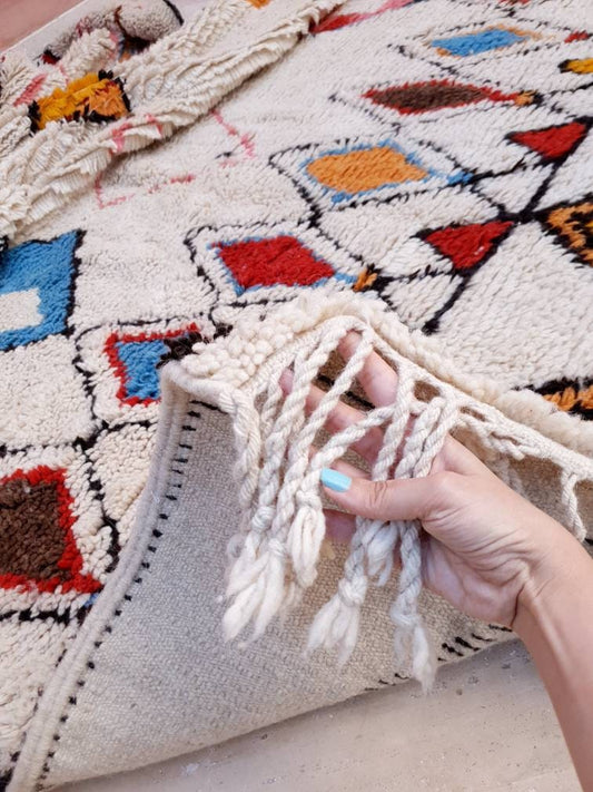 50% OFF CLEARANCE SALE Fine Moroccan Rug 6.1x9.1 by Me, designer Soft Berber Azilal Rug, Large Wool Rug, Nursery rug, living room rug
