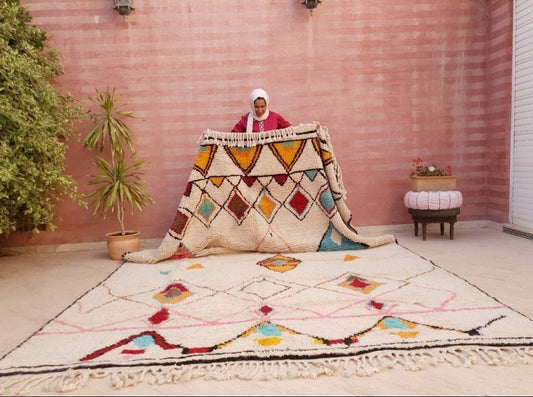 Gorgeous Moroccan Rug, 9x12 Fine Azilal rug by Zayania rugs  bedroom rug living room rug children room rug