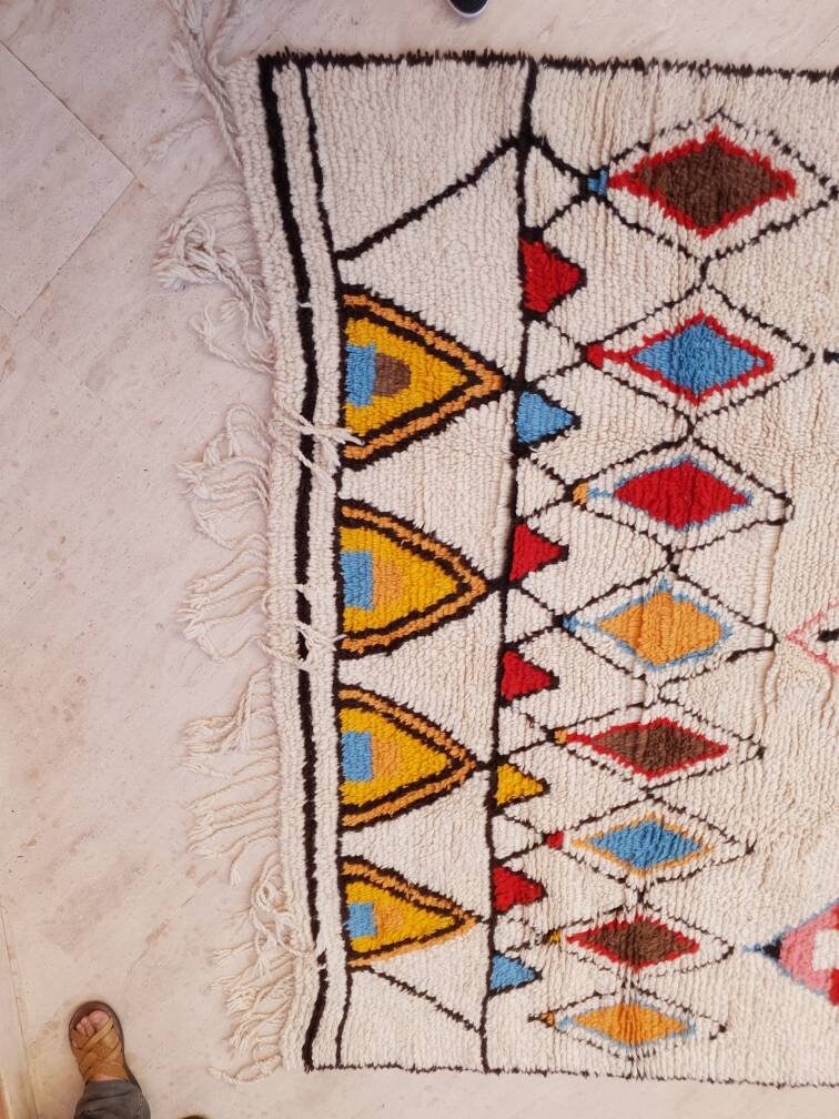 50% OFF CLOSING SALE Finest Moroccan Rug, Soft Designer by Me 6.3x9.2 Berber Azilal Rug, beni ourain rug, Nursery rug bedroom rug