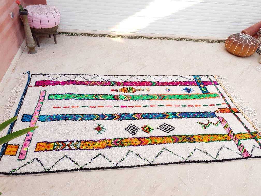50% OFF CLOSING SALE Fine Moroccan Rug 5x9 Authentic Beni Ourain Rug, Unique Berber handmade rug  living room rug bedroom rug nursery rug