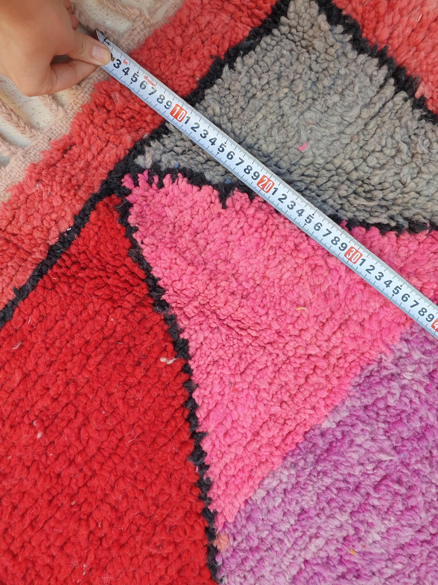 Gorgeous Colorful Moroccan Rug 5.8x8.5 Abstract Art Deco Unique Wool Carpet, Morocco Boujaad Rug